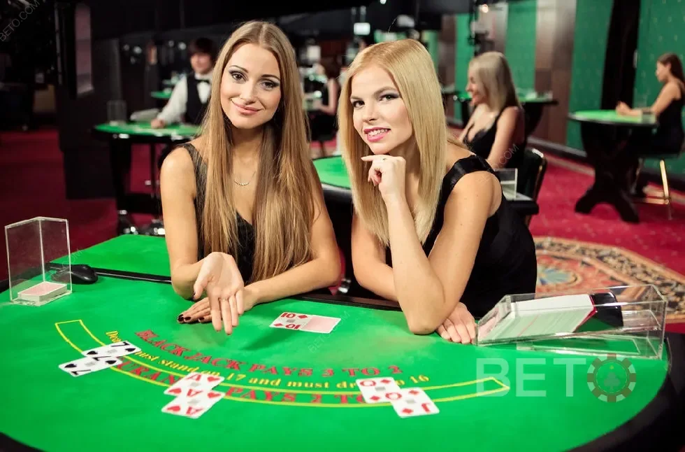 Suasana permainan meja dalam kategori kasino live KOSTOTO